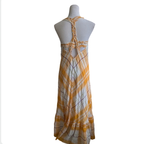 Anthropologie Holding Horses Clementine Plaid Maxi Dress Small Boho Sundress - Picture 12 of 16